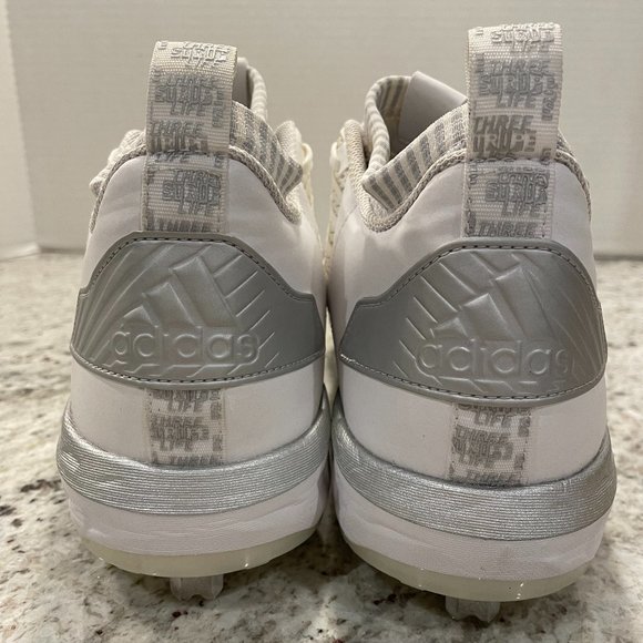 Adidas Icon 3 Cleats White Material Men's 11.5 - Picture 5 of 9